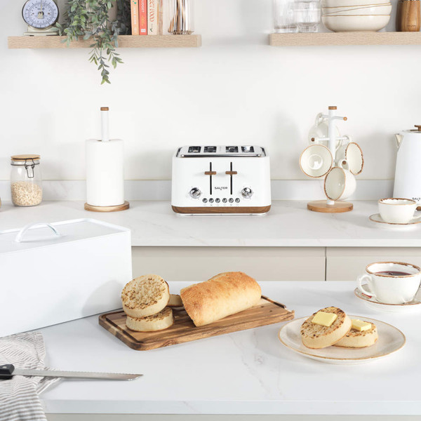 Toronto Toaster & Bread Bin Set - White