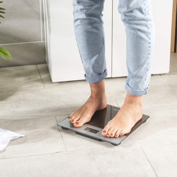 Glass Digital Bathroom Scale - Silver/Grey