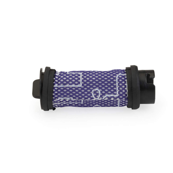 Dyson vacuum filter, blue mesh pattern, shown side view