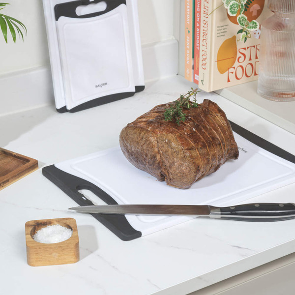 Plastic Chopping Board – Black/White