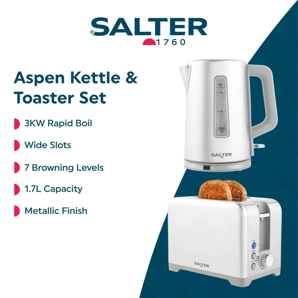 Aspen 1.7 L Kettle & 2-Slice Toaster