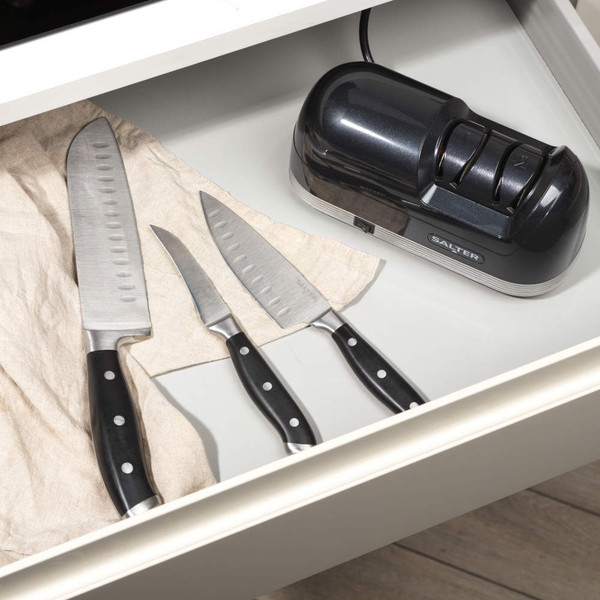 Diamond Electric Knife Sharpener  - Salter - Black - 728 BKXR - 5054061483567 Diamond Electric Knife Sharpener  - Salter - Black - 728 BKXR - 5054061483567