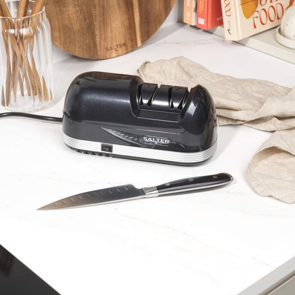 Diamond Electric Knife Sharpener  - Salter - Black - 728 BKXR - 5054061483567 Diamond Electric Knife Sharpener  - Salter - Black - 728 BKXR - 5054061483567