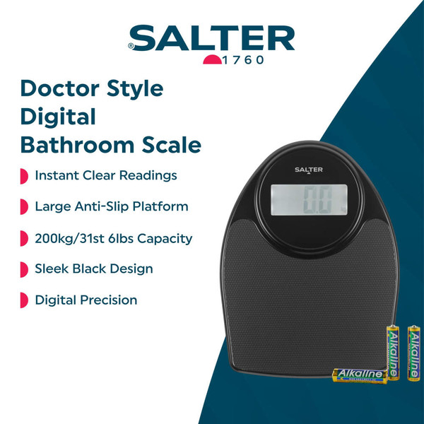 Boxed Salter doctor's style electronic scale with large LCD display