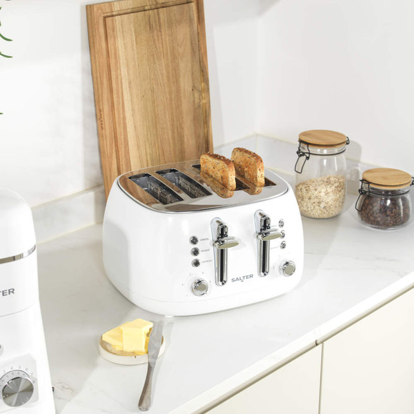 Boston 4-Slice Toaster - White - EK6558MW - Salter - 5054061593839