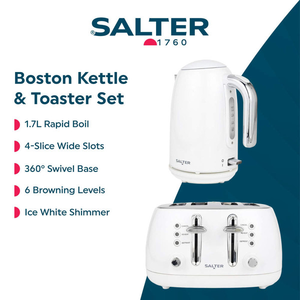Boston Kettle & 4-Slice Toaster Set