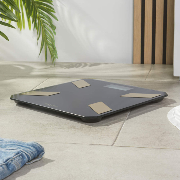 Glass Analyser Bathroom Scale - Black/Gold