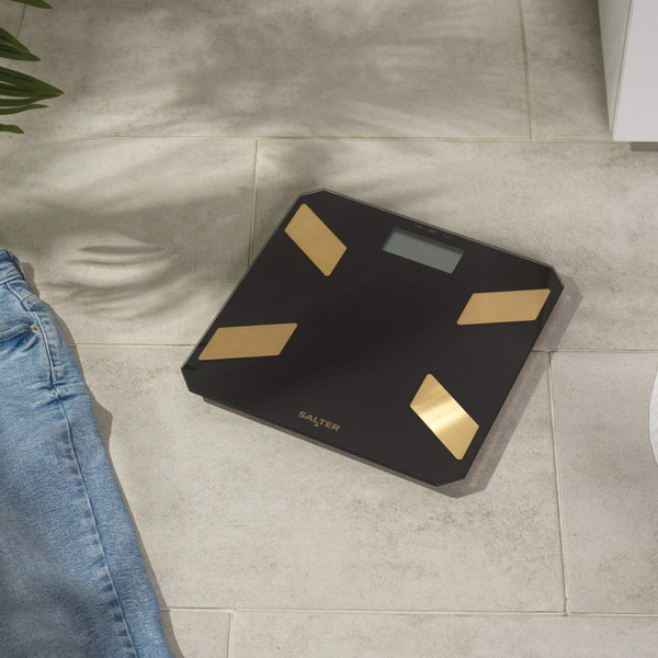 Glass Analyser Bathroom Scale - Black/Gold
