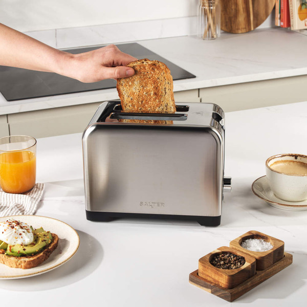 Kettle, Toaster & Microwave – 3-Piece Stainless Steel  Kitchen Countertop Set - Silver - COMBO-9800 - Salter - 5054061603095