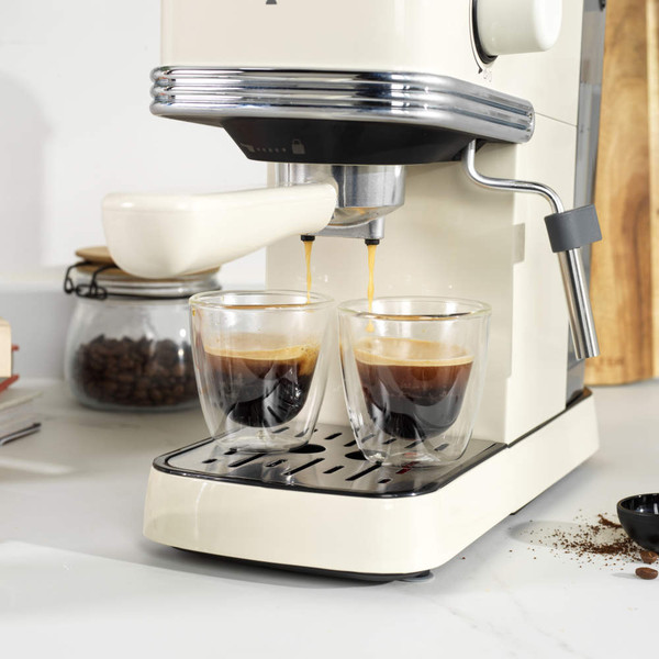 Retro Espresso Machine – Cream