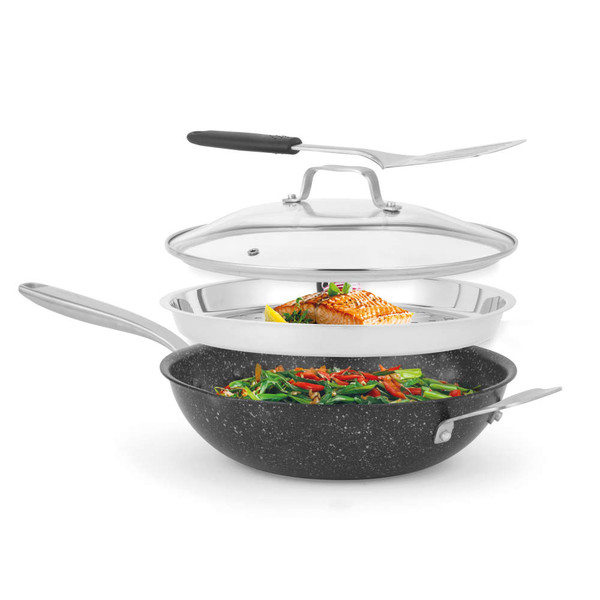 Close-up of Megastone non-stick coating for durable cooking performance