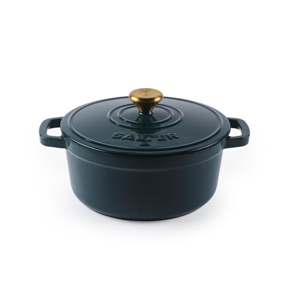 Chester 24cm Cast Iron Casserole Pot – Green 