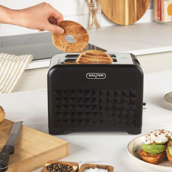 Diamond 2 Slice Toaster – Black 
