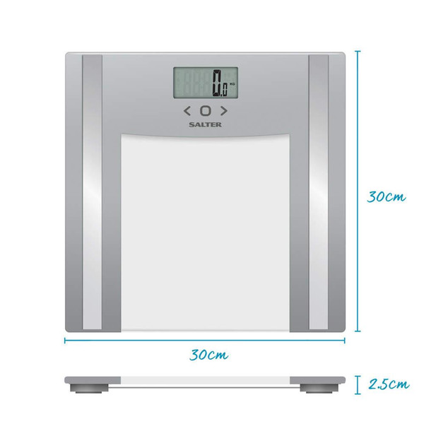 Glass Analyser Bathroom Scale - Grey 