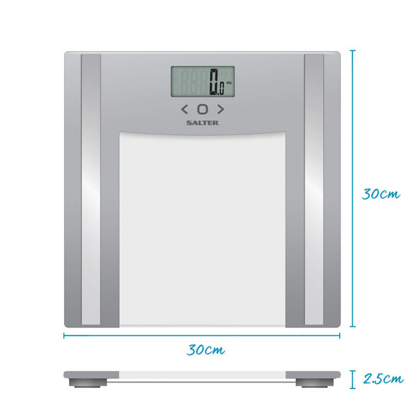 Glass Analyser Bathroom Scale - Grey