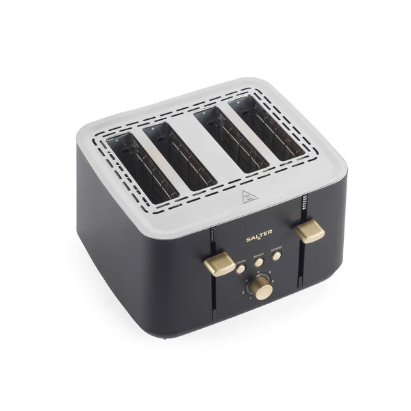 Alchemy Bread Bin & Toaster Set - Black/Gold