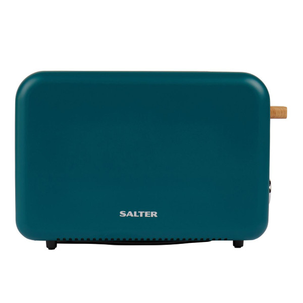 Elder 2 Slice Toaster, 6 Levels Of Variable Browning, 850 W, Teal, Wood 