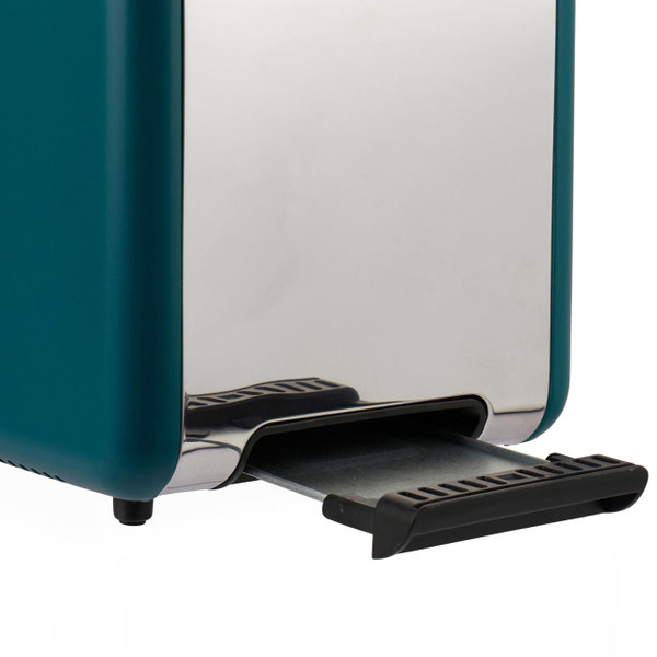 Elder 2 Slice Toaster, 6 Levels Of Variable Browning, 850 W, Teal, Wood 