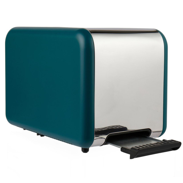 Elder 2 Slice Toaster, 6 Levels Of Variable Browning, 850 W, Teal, Wood 