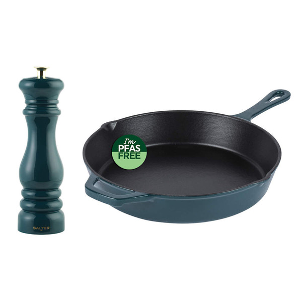 Chester Mill & Frying Pan Set - Green | PFAS-free