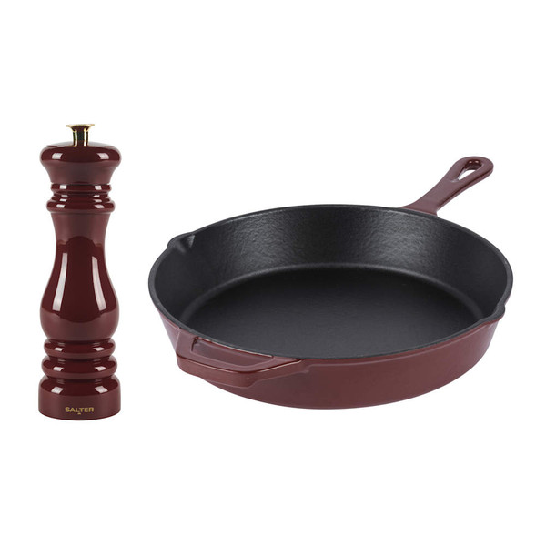 Chester Mill & Cast Iron Frying Pan Set - Red