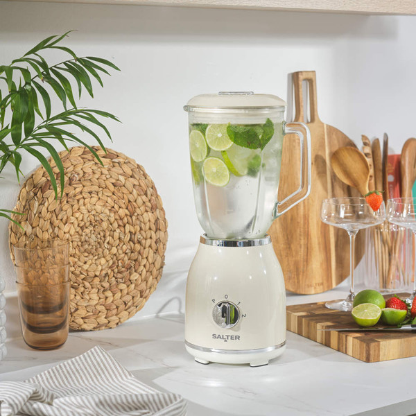 Retro Glass Jug Blender - Cream