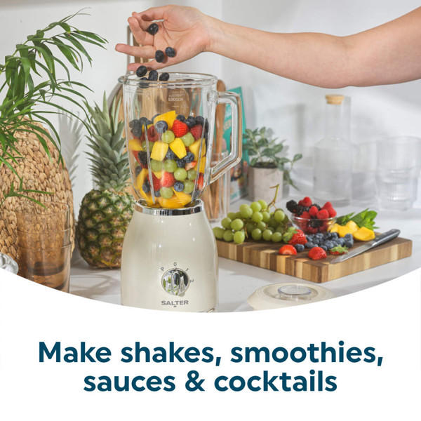Retro Glass Jug Blender - Cream