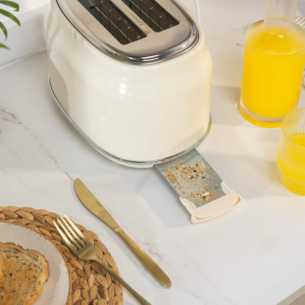 Retro 2-Slice Toaster - Cream