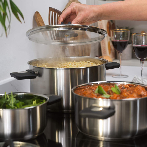 Stackable 3-Piece Stockpot Set – 16/20/24 cm