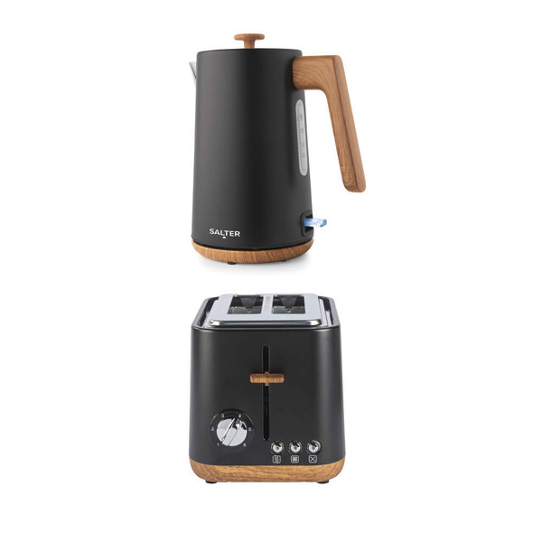 Toronto Kettle & 2-Slice Toaster Set - Black