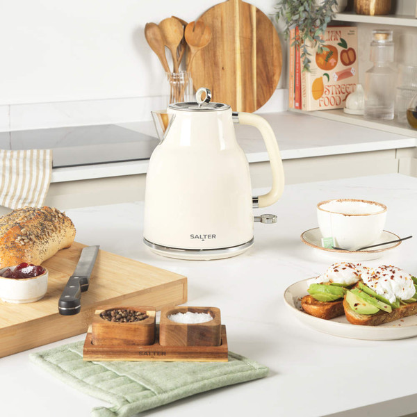 Retro Kettle & 2-Slice Toaster Set – Cream