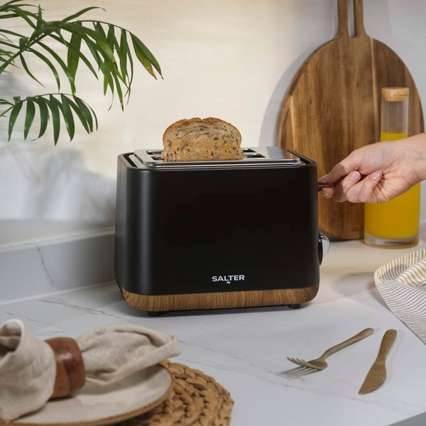 Toronto Kettle, 2-Slice Toaster & Microwave Set - Black