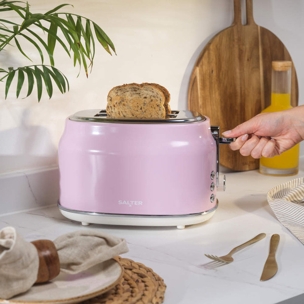 Retro Kettle, 2-Slice Toaster & Blender Set - Pink