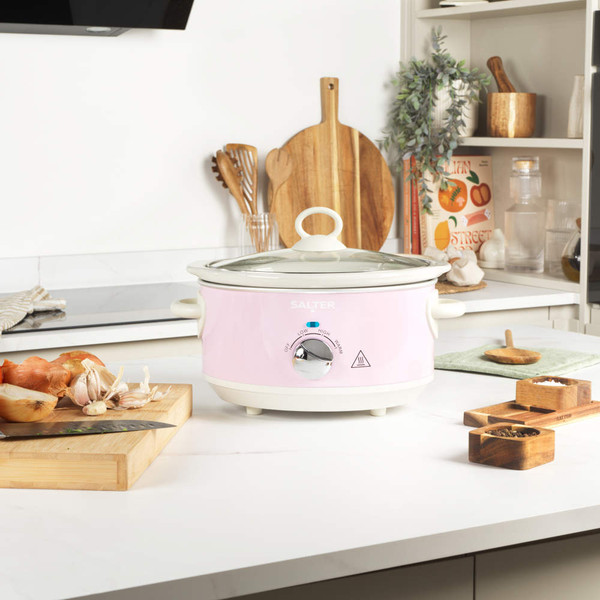 Retro 2-Slice Toaster, Kettle & 3.5L Slow Cooker Set - Pink