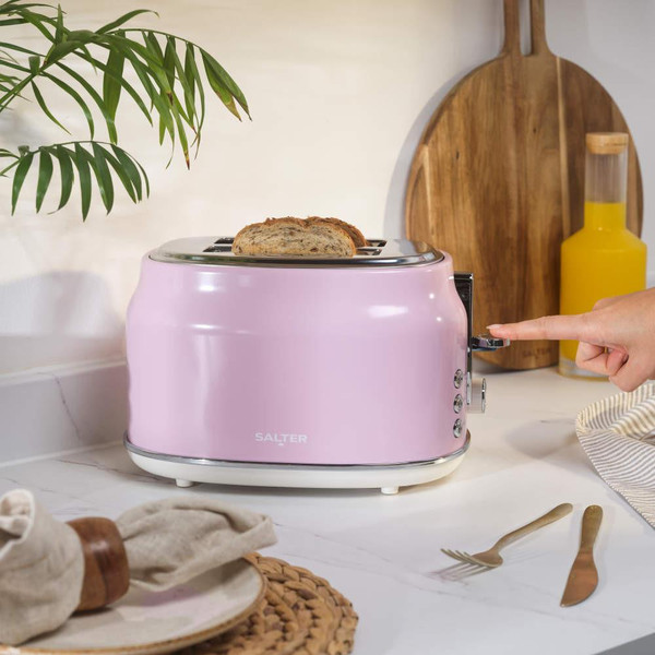 Retro Pink 2 Slice Toaster, Kettle & 3.5L Slow Cooker Set  Retro Pink 2 Slice Toaster, Kettle & 3.5L Slow Cooker Set