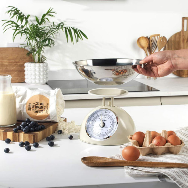 Salter Stand Mixer & Analogue Scale Set – Cream 