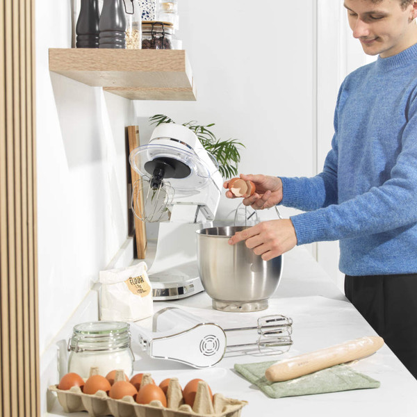 Boston Stand Mixer & Kitchen Scale Set - White