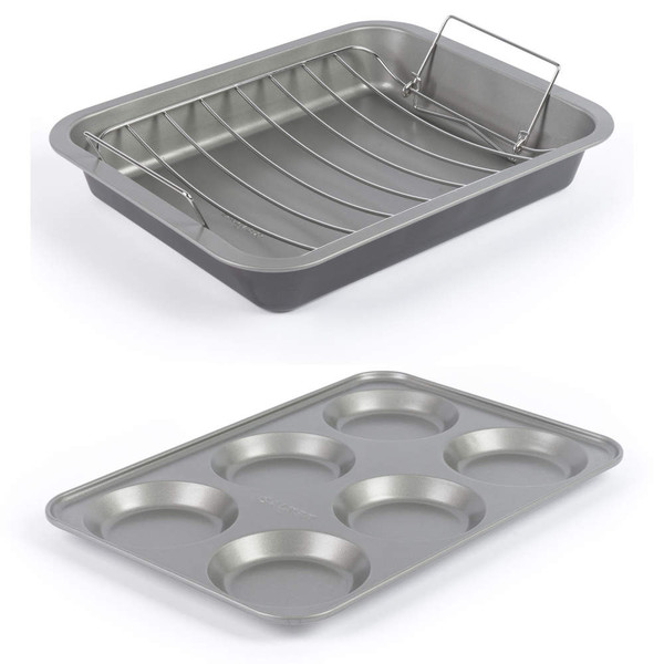 Essentials 41cm Roaster/Rack & Yorkshire Pudding Tray 