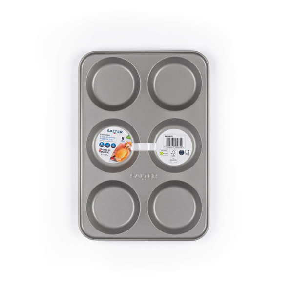 4-cup non-stick Yorkshire pudding tray, grey