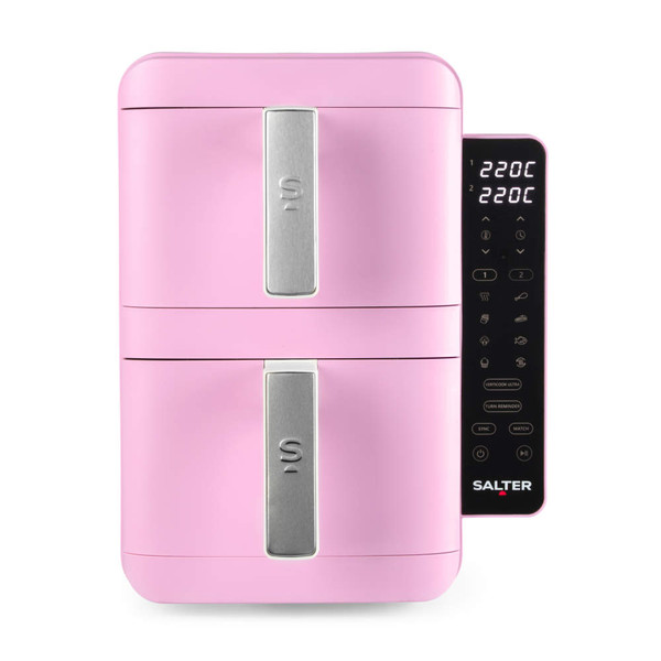Salter Retro VertiCook Ultra pink multi-layer air fryer packaging