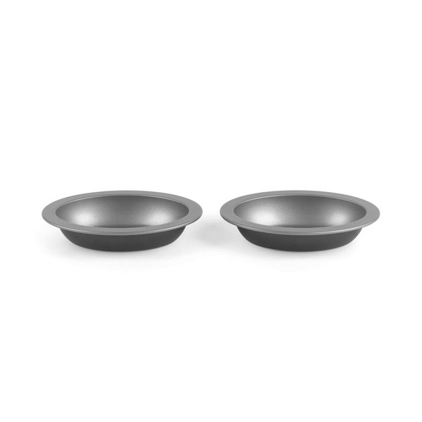 Set of 2 grey non-stick pie dishes