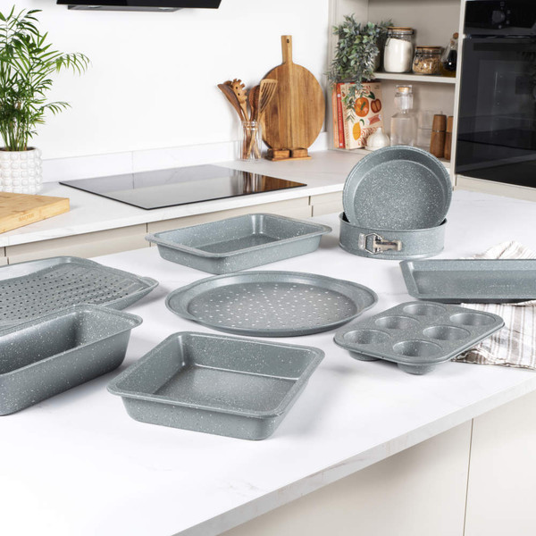 Marblestone 36cm Roasting Tin - 2 Pack - Grey
