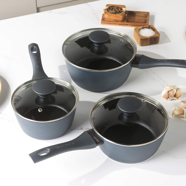 Excellence 3-Piece Saucepan Set – Non-Stick Coating
