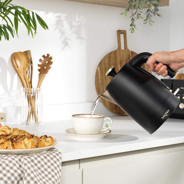 Alchemy 1.7L Kettle, 4 - Slice Toaster & Full Countertop Set - Black