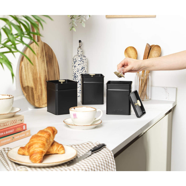 Alchemy 1.7L Kettle, 4 - Slice Toaster & Full Countertop Set - Black