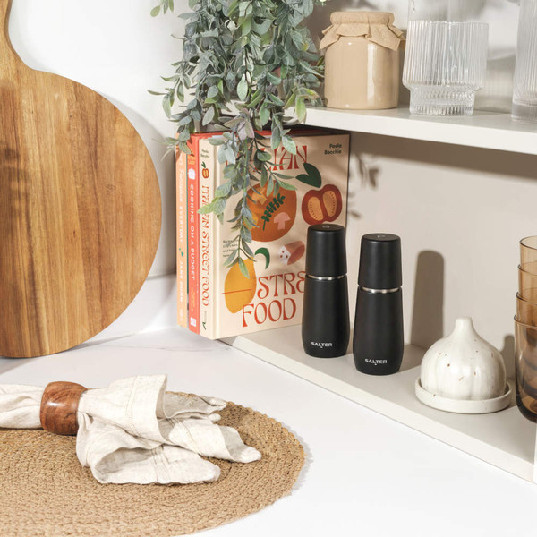 Edith Salt Mill - Wooden Salt Grinder -  Black