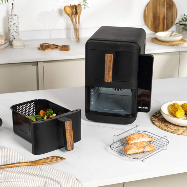 Toronto Kettle, 4 - Slice Toaster & Air Fryer Set - Black