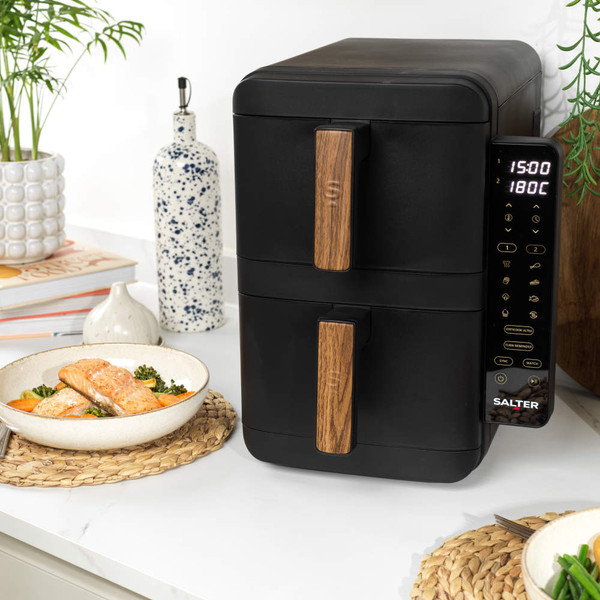 Toronto Kettle, 4-Slice Toaster & PFAS-Free Coating Air Fryer - Black