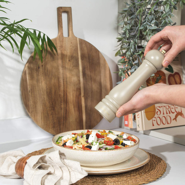 Salt and Pepper Mills - Set of 2 Grinders - Beige