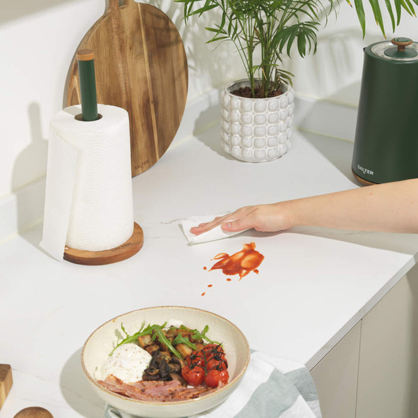 Toronto Green 4 Slice Toaster, Kettle & Countertop Set